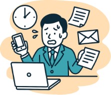 時間に追われる人